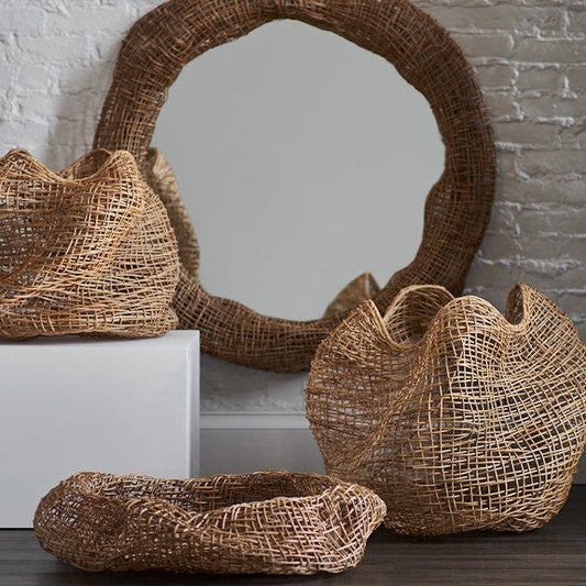 Palecek Andorra Urn Natural Rattan