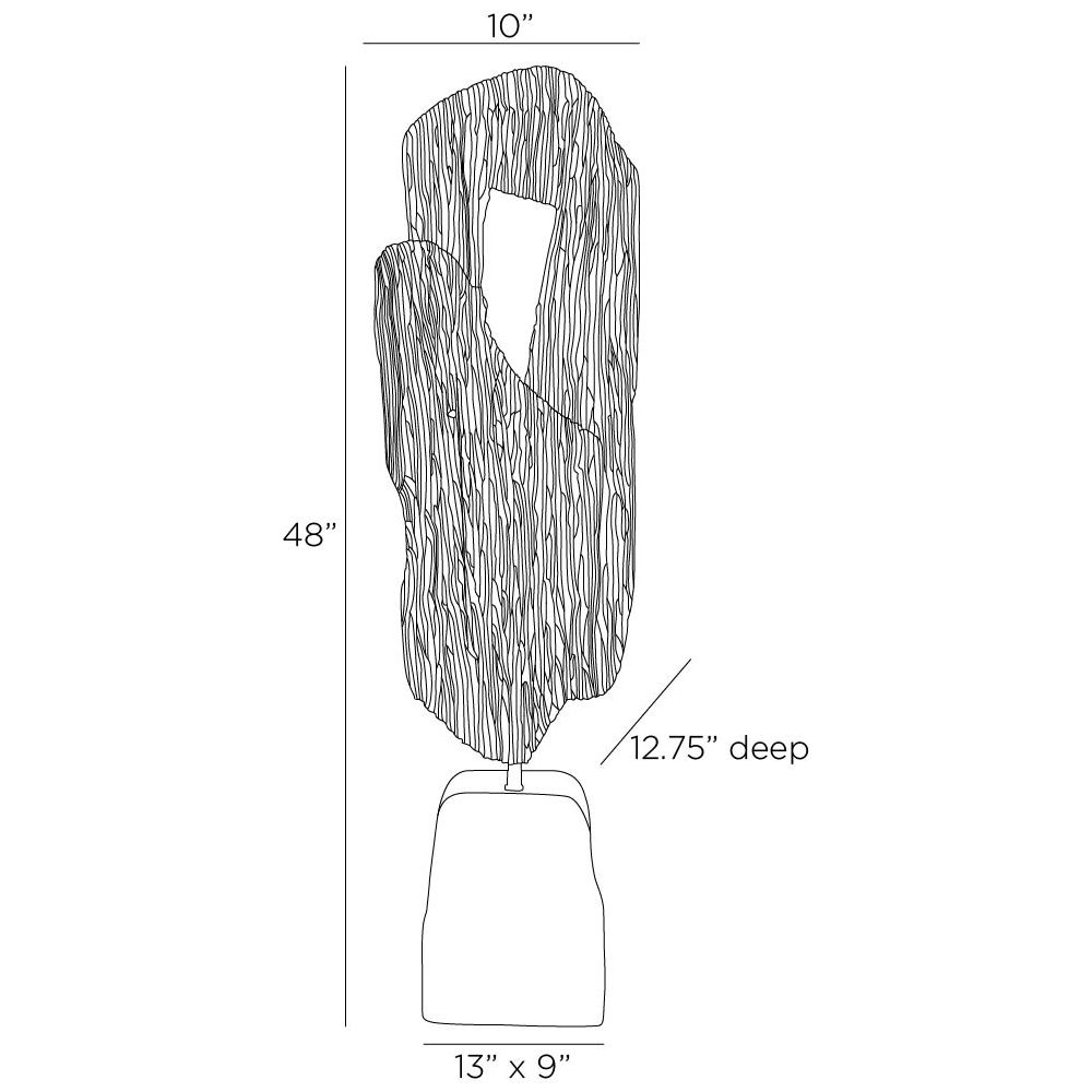 arteriors garza floor sculpture diagram